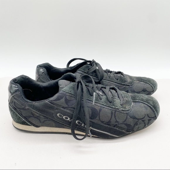 Coach Shoes - Coach Hilary Classic Jacquard Black Sneaker Shoes